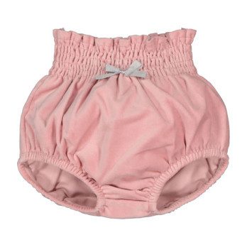 Velour Bow Bloomer, Pink Velour Bow Bloomer, Pink