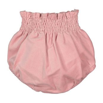 Velour Bow Bloomer, Pink Velour Bow Bloomer, Pink