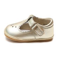 Baby Dottie Scalloped T-Strap Metallic Mary Jane, Gold - Shoes ...