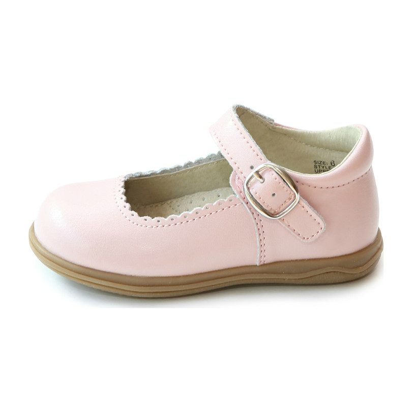 Chloe Classic Scalloped Leather Mary Jane, Pink - Shoes - Maisonette