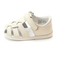 Baby Mack Leather Fisherman Sandal, Beige