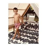 Mason Red Stripes and Bears Swim Trunks