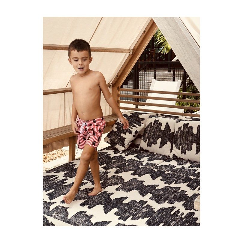 Mason Red Stripes and Bears Swim Trunks Mason Red Stripes and Bears Swim Trunks