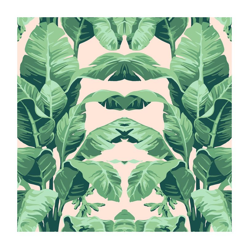 Nathan Turner Pacifico Palm Removable Wallpaper, Peach - Mirrors & Wall