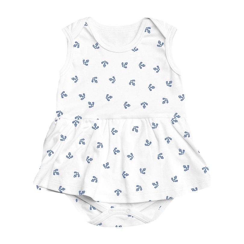 Riley Ballerina Romper, Blue Anchor Riley Ballerina Romper, Blue Anchor