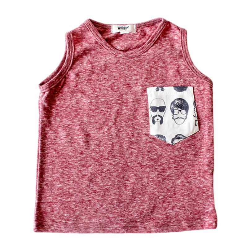 Tank Top, Red Beatnik Print Tank Top, Red Beatnik Print