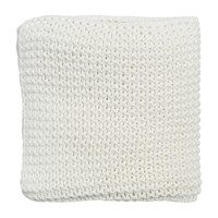 Organic Cotton Comfy Knit Baby Blanket, Soft White