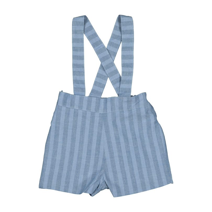 Brooklyn Striped Short with Braces, Blue Brooklyn Striped Short with Braces, Blue