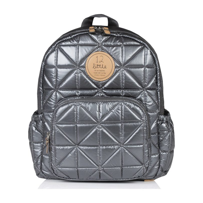 Quilted Little Companion Backpack, Pewter Quilted Little Companion Backpack, Pewter