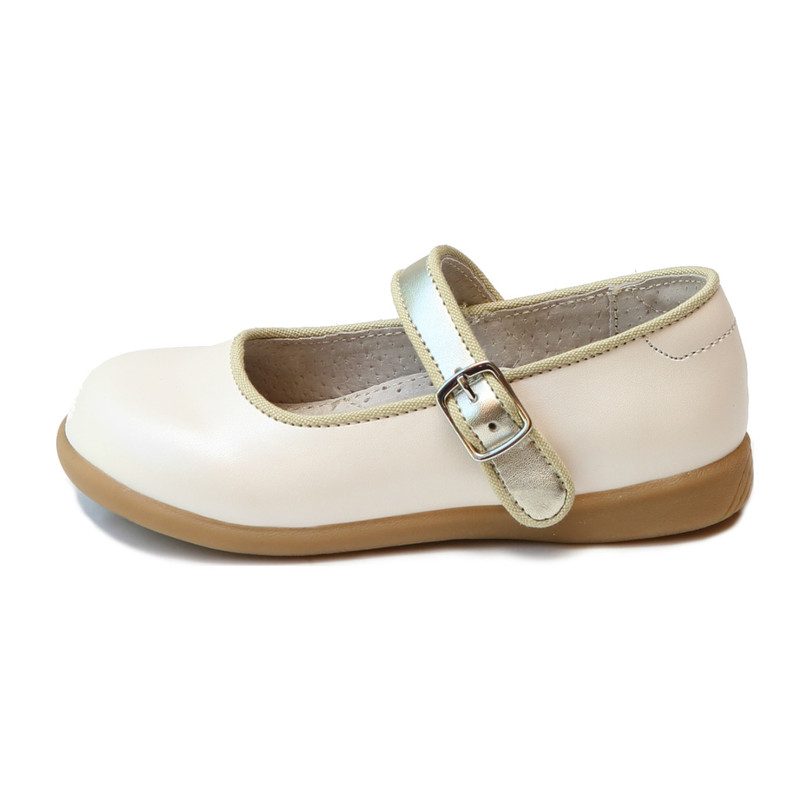 Olga Classic Buckled Mary Jane, White - Shoes - Maisonette