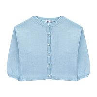 Ballon Sleeve Knitted Jacket, Aqua Haze