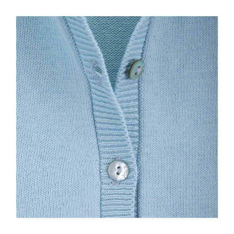 Ballon Sleeve Knitted Jacket, Aqua Haze Ballon Sleeve Knitted Jacket, Aqua Haze