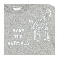 Save The Animals T-Shirt, High Rise Grey
