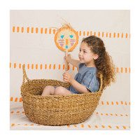 Embroidered Chambray Dress, Medium Denim