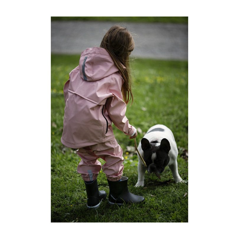 Kids Packable Jacket and Pants Rainset, Rose Kids Packable Jacket and Pants Rainset, Rose