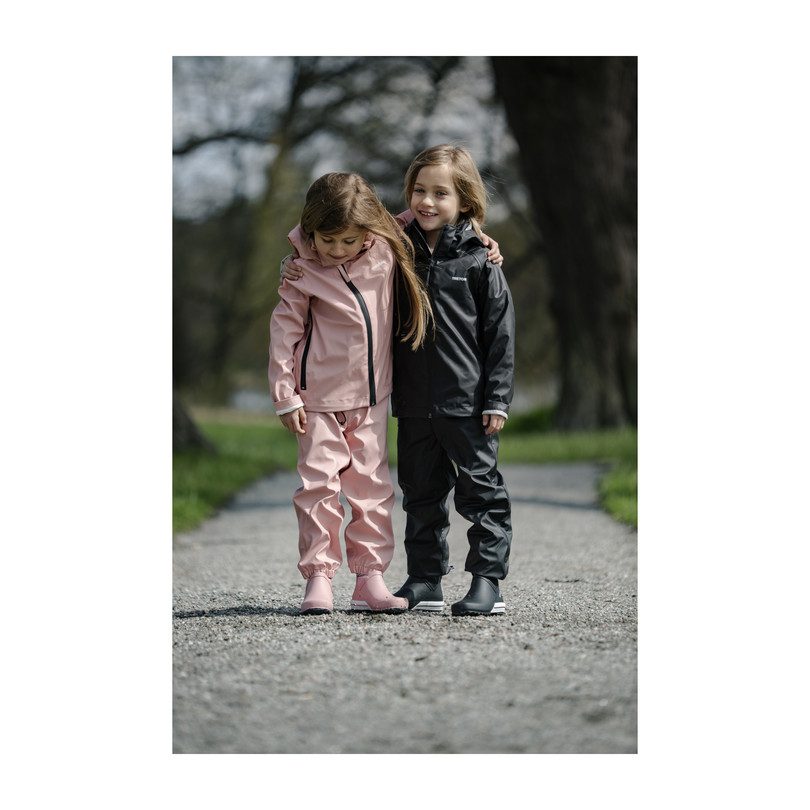 Kids Packable Jacket and Pants Rainset, Rose Kids Packable Jacket and Pants Rainset, Rose