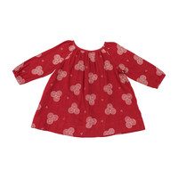 Garnet Baby Peasant Dress, Red