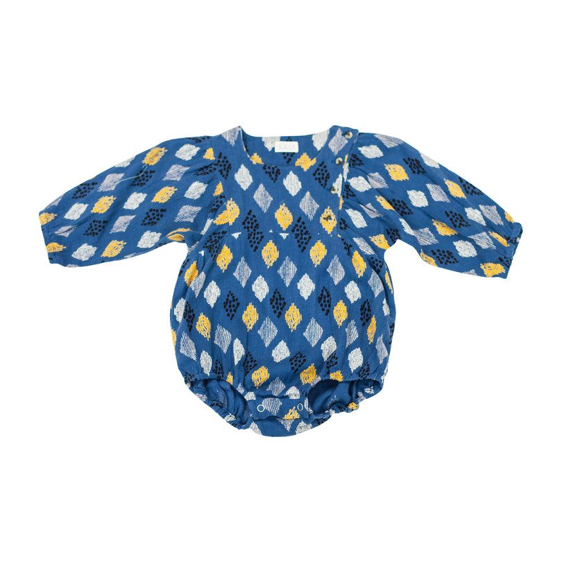 Diamond Mila Onesie, Blue Diamond Mila Onesie, Blue
