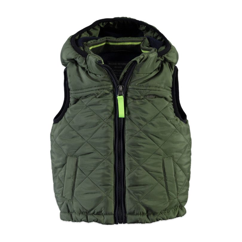 Quilted Vest, Hunter Green Quilted Vest, Hunter Green