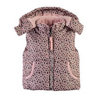 Printed Puffer Vest, Pink