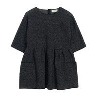 Dress with Pockets, Charcoal Tweed