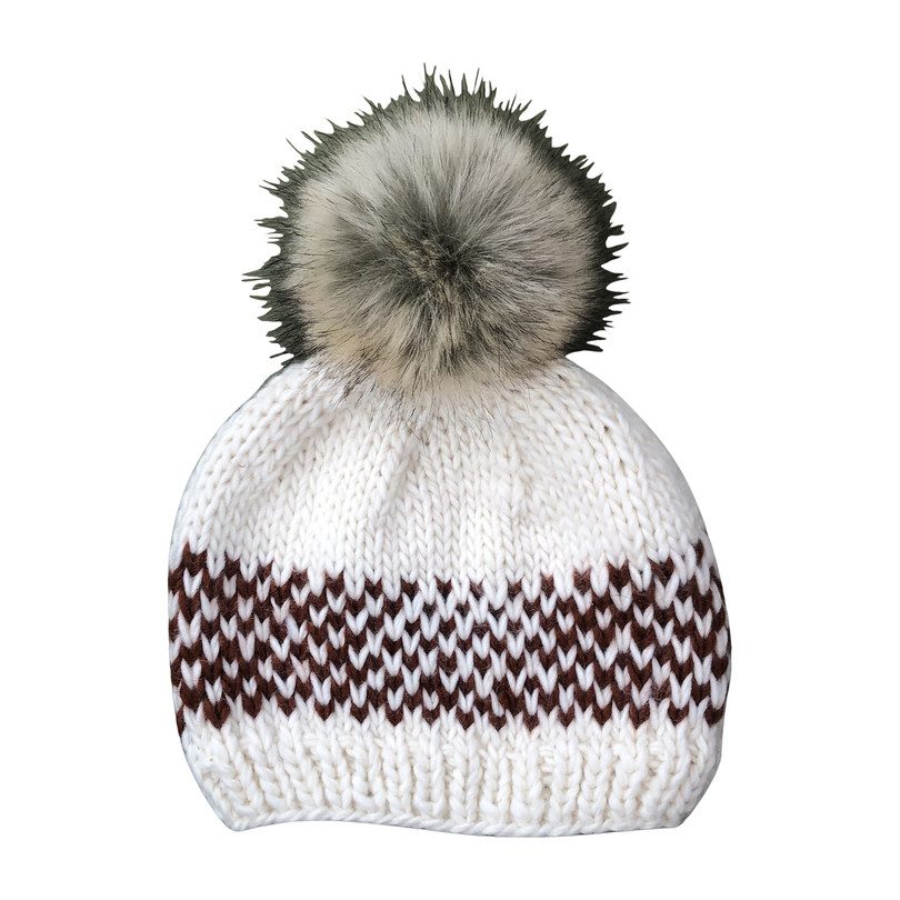 Fair Isle Stripe Hat, Cinnamon Fair Isle Stripe Hat, Cinnamon