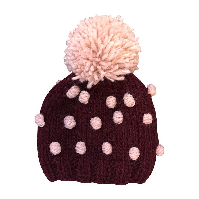 Popcorn Hat, Pomegranate and Pink Popcorn Hat, Pomegranate and Pink