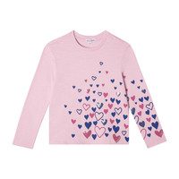 Kiara T-Shirt, Faint Rose Heart - Tops - Maisonette