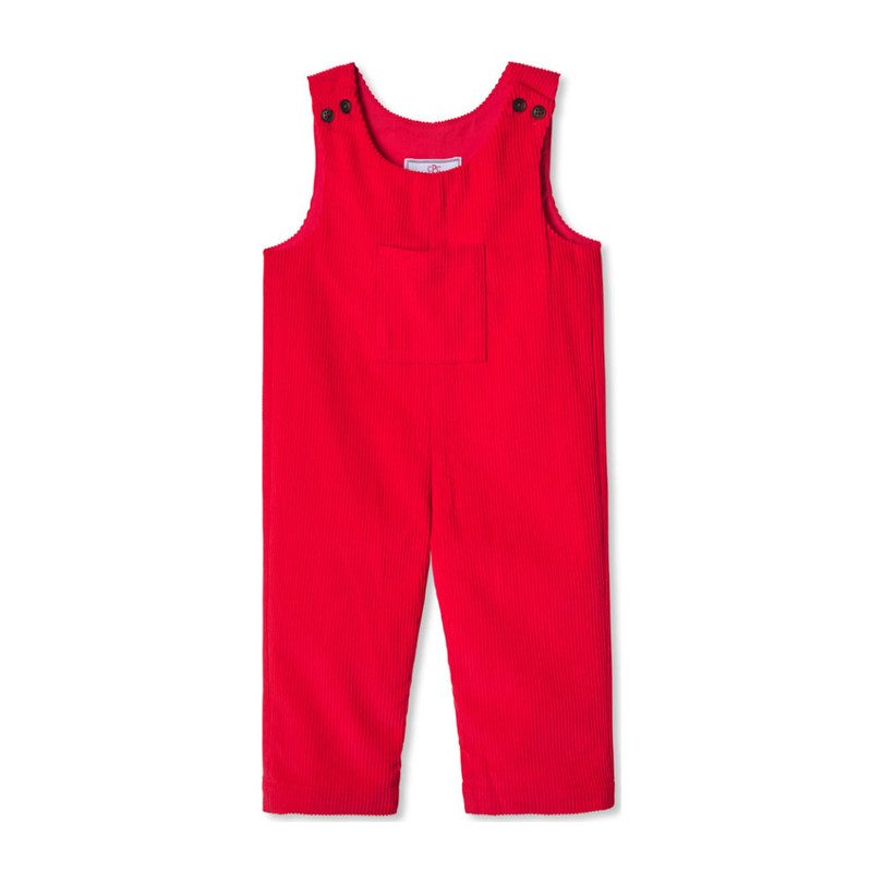 Tucker Wide Wale Overalls, Tomato Tucker Wide Wale Overalls, Tomato