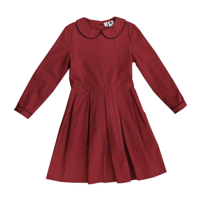 red peter pan collar dress