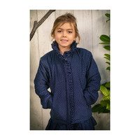 Lauren Corduroy Barn Jacket, Navy Polka Dot