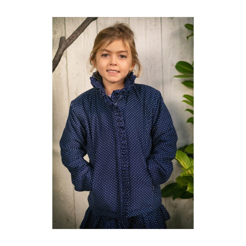 Lauren Corduroy Barn Jacket, Navy Polka Dot Lauren Corduroy Barn Jacket, Navy Polka Dot
