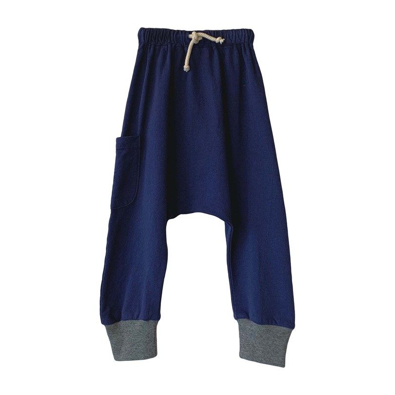 Knit Harem Pant, Heather Navy Pants