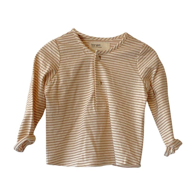 Organic Baby Nico Kurta, Avocado Stripe Organic Baby Nico Kurta, Avocado Stripe