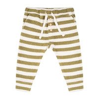 Knit Drawstring Pants, Olive Stripe