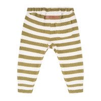 Knit Drawstring Pants, Olive Stripe