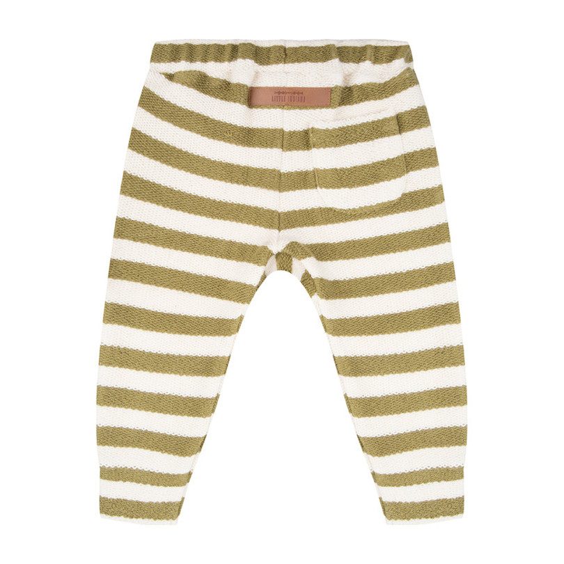 Knit Drawstring Pants, Olive Stripe Knit Drawstring Pants, Olive Stripe