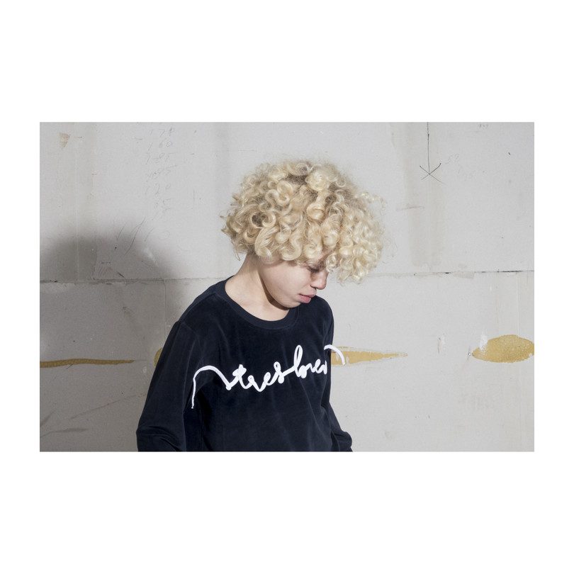 Velour Tres Bien Sweatshirt, Total Eclipse Velour Tres Bien Sweatshirt, Total Eclipse