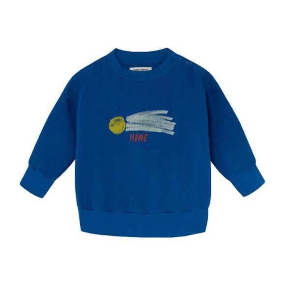 Baby Sweatshirt With A Star Called Home Print, Blue Baby Sweatshirt With A Star Called Home Print, Blue