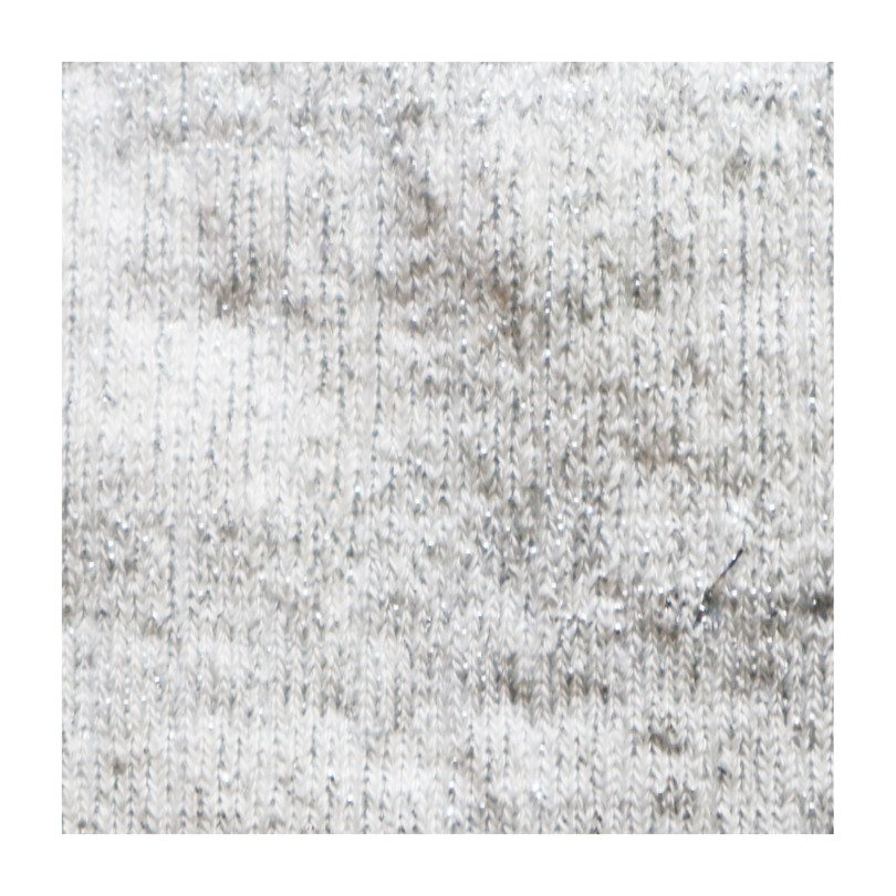*Exclusive* Ribbed Cotton Tights, Grey Lurex *Exclusive* Ribbed Cotton Tights, Grey Lurex