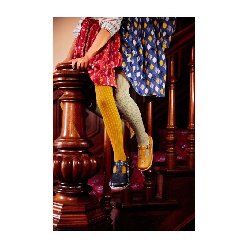 *Exclusive* Ribbed Cotton Tights, Sage *Exclusive* Ribbed Cotton Tights, Sage