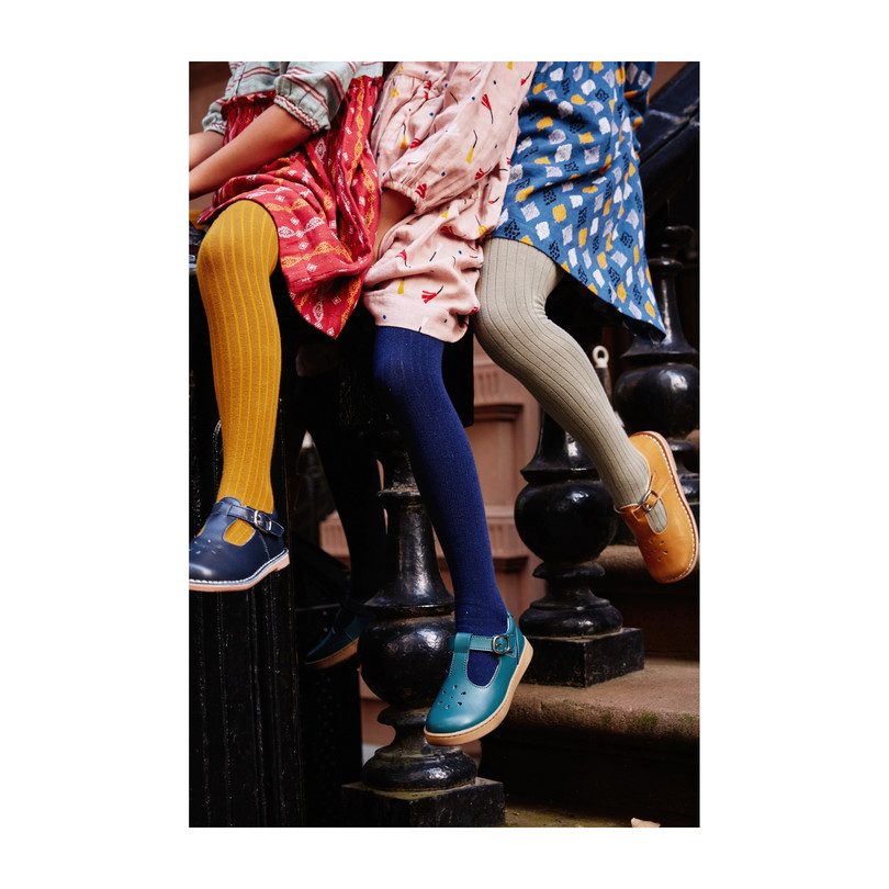 *Exclusive* Ribbed Cotton Tights, Sage *Exclusive* Ribbed Cotton Tights, Sage