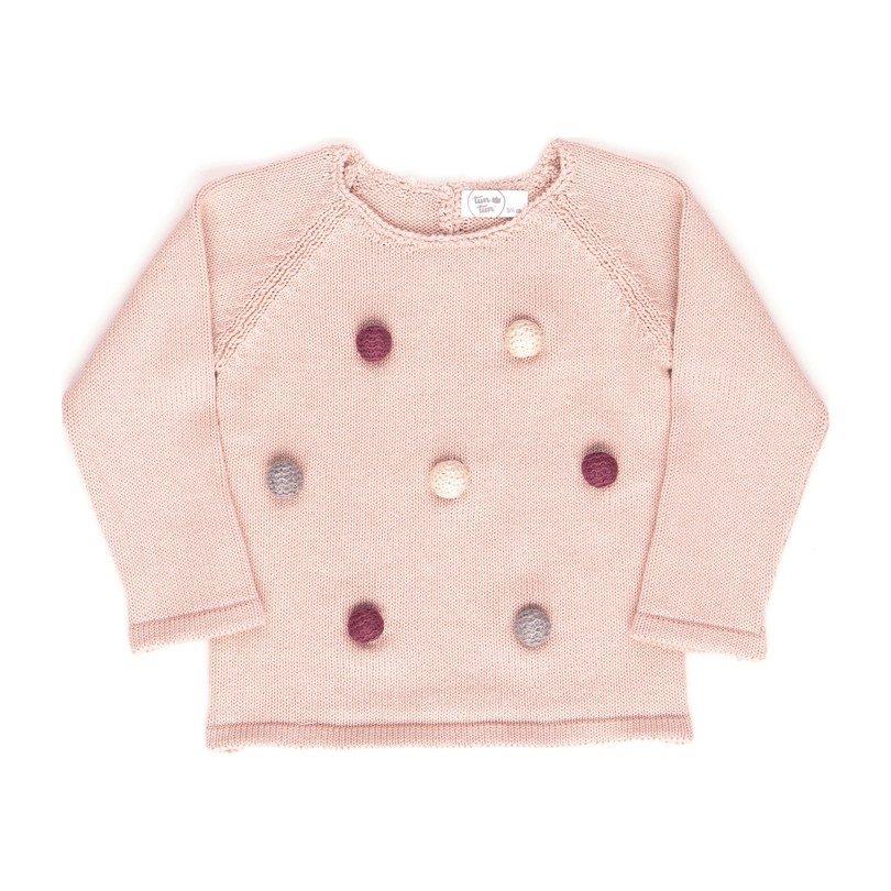 PomPom Sweater, Rose PomPom Sweater, Rose