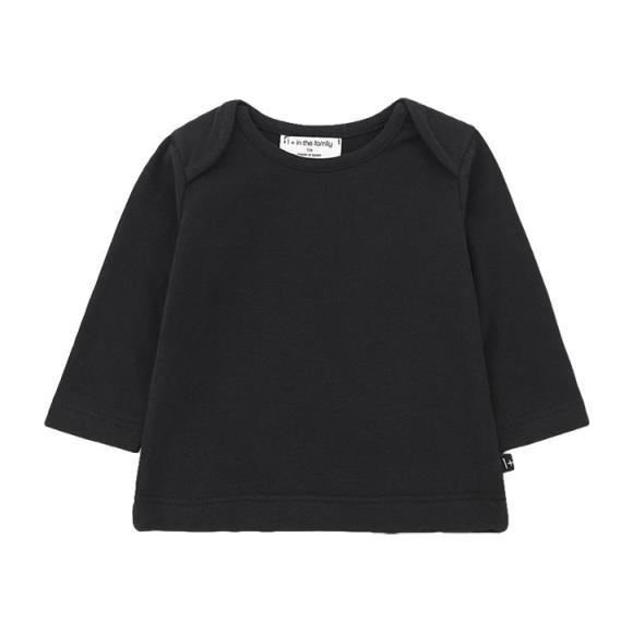 Baby Norman Long Sleeved T-shirt, Black - Tops - Maisonette