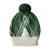 Knitted Baby Alpaca Beanie, Moss Green