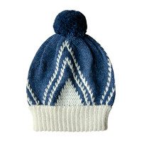 Knitted Baby Alpaca Beanie, Moonlight Blue