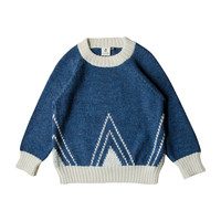 Knitted Baby Alpaca Sweater, Moonlight Blue