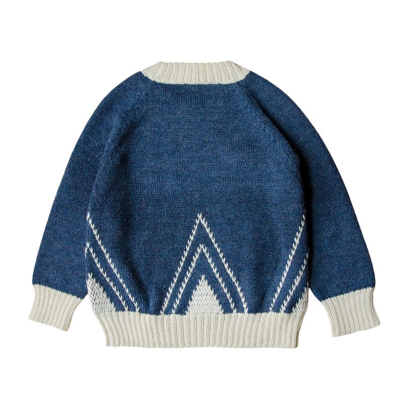 Knitted Baby Alpaca Sweater, Moonlight Blue Knitted Baby Alpaca Sweater, Moonlight Blue
