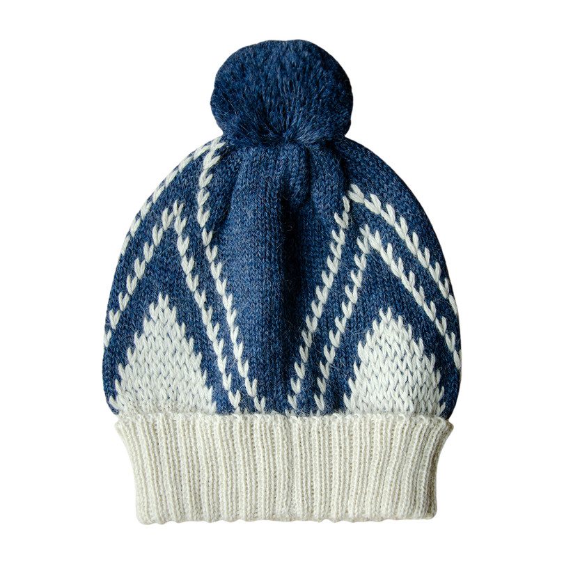 Knitted Baby Alpaca Beanie, Moonlight Blue Knitted Baby Alpaca Beanie, Moonlight Blue