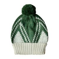 Knitted Baby Alpaca Beanie, Moss Green